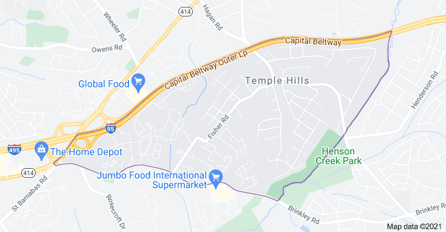 Temple Hills MD map